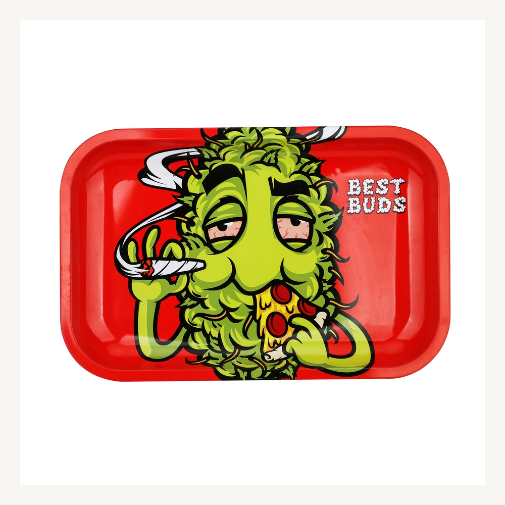 Green Character Rectangular Metal Tray
