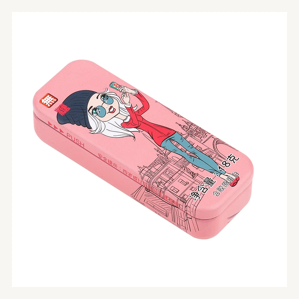 Pink Character Pencil Tin