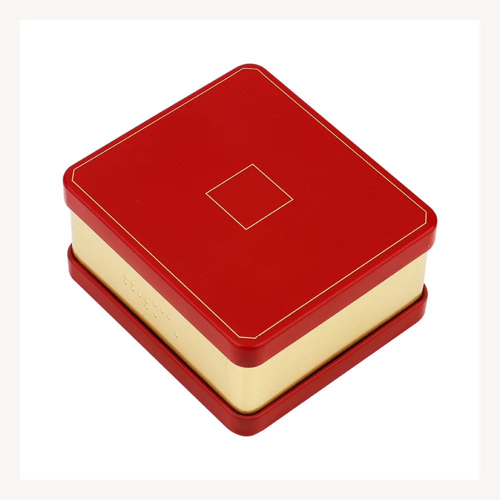 Red & Gold Square Tea Gift Tin