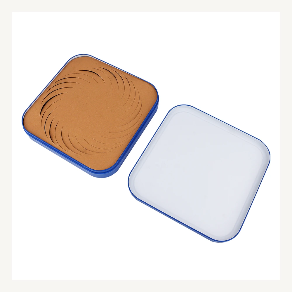 Tan Ripple Square Presentation Tin