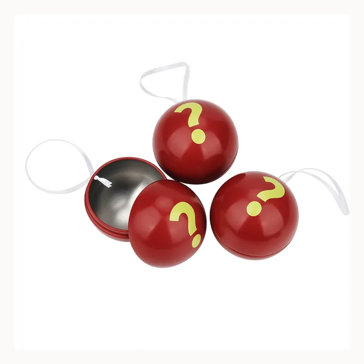 Hanging Spherical Christmas Tin for Gifts & Ornaments by Baoyue Can Making