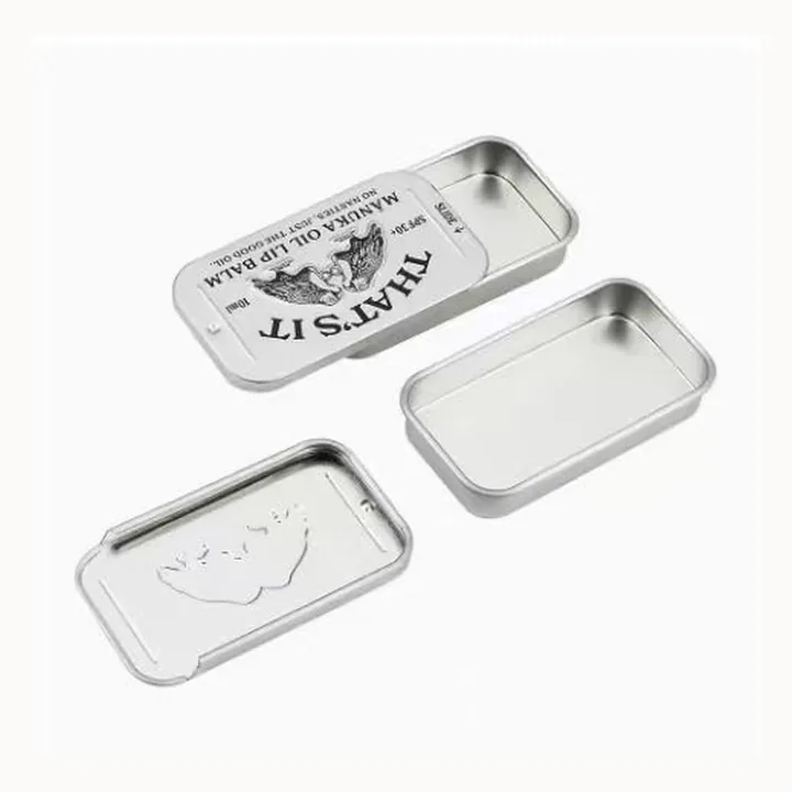 Mini Sliding Tin for Balm, Toothpicks & Small Accessories by Baoyue Can Making