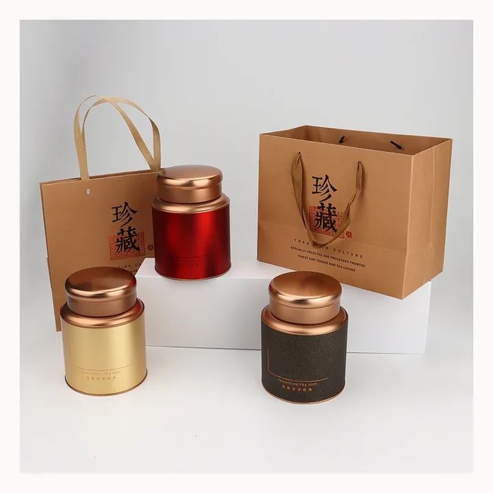 100 g / 250 g Large Metal Canister for Premium Tea by Baoyue Can Making