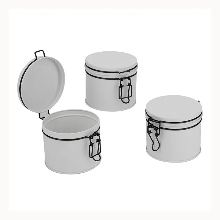 Round Wire-Clamp Tin for Coffee Beans & Gifts by Baoyue Can Making