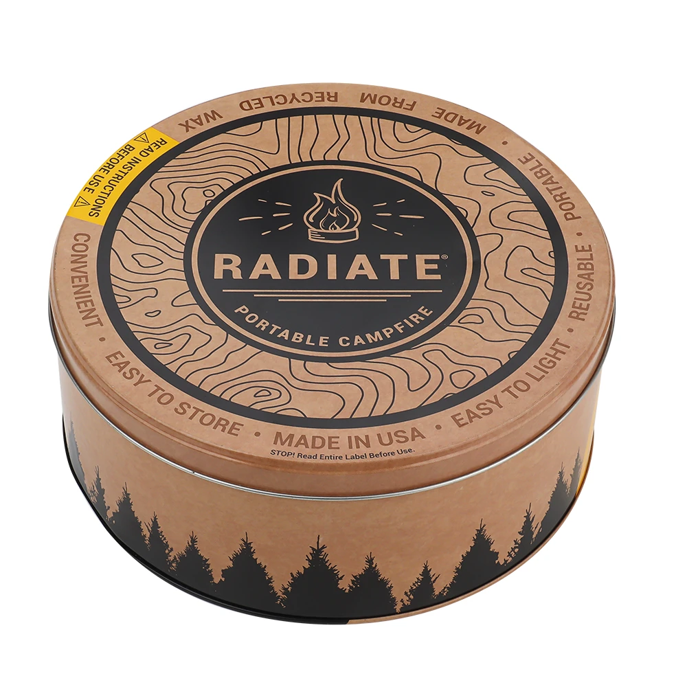 Illustrated Round Tin for Candles & Lifestyle Products