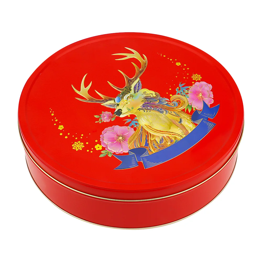 Decorative Round Confectionery Tin by Baoyue Can Making