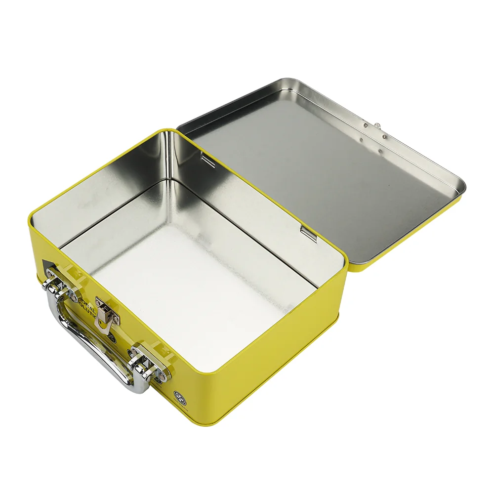 Lockable Rectangular Storage Tin by Baoyue Can Making