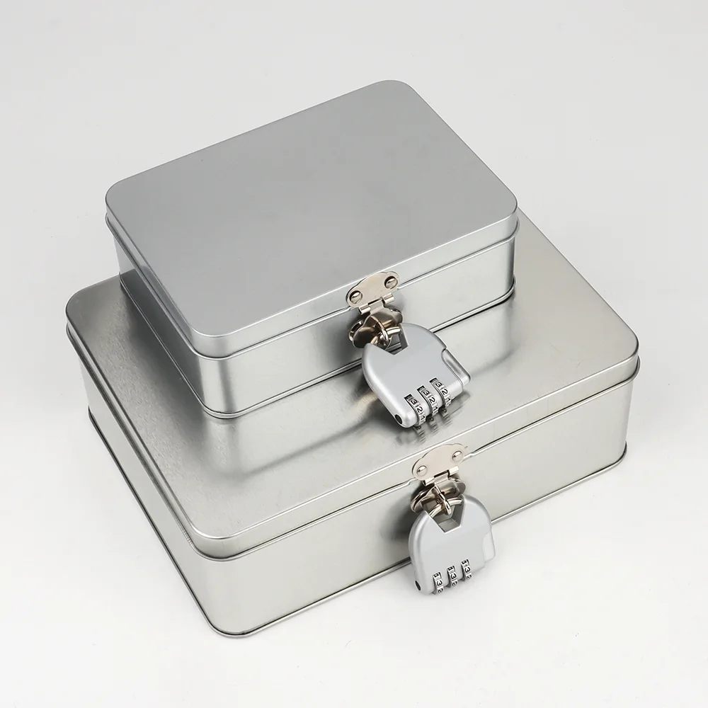 Lockable Silver Presentation Tin by Baoyue Can Making
