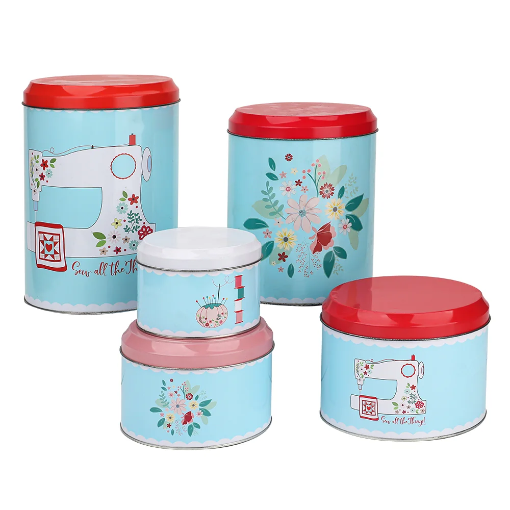 Nested round tea tin set by Baoyue