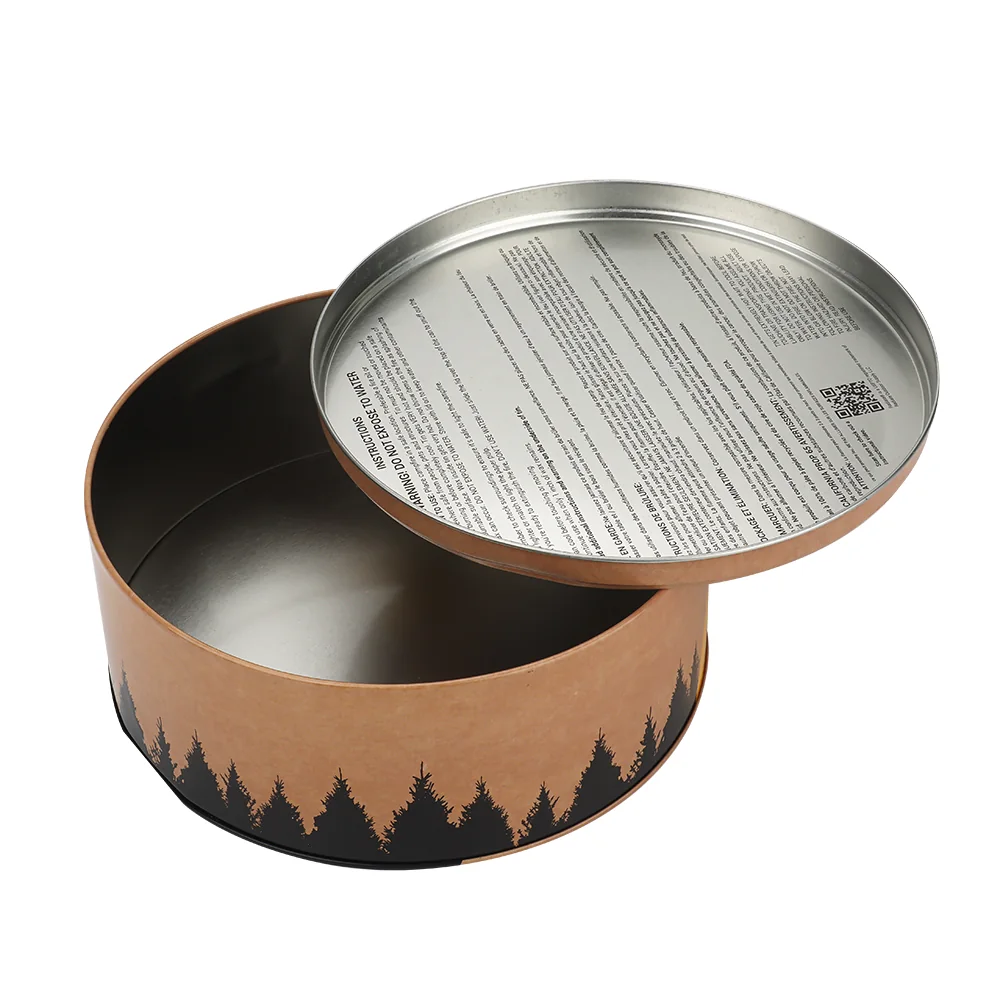 Round Artwork Gift Tin by Baoyue Can Making