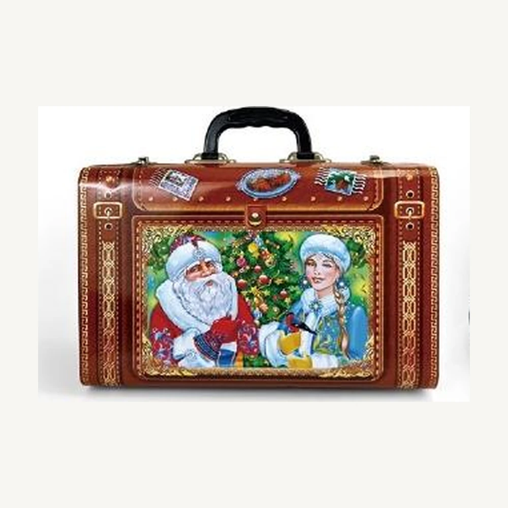 Santa Christmas Suitcase Gift Tin