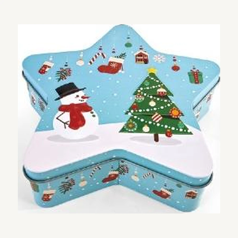 Star-Shaped Christmas Gift Tin — tin format reference