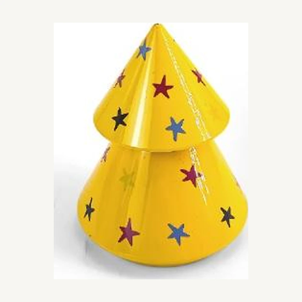 Yellow Cone Christmas Tree Tin