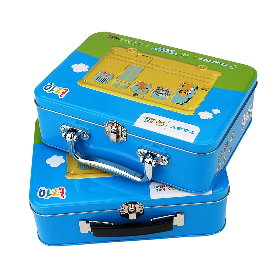 Blue hinged carry tins with clasps and handles, shown as a structure reference