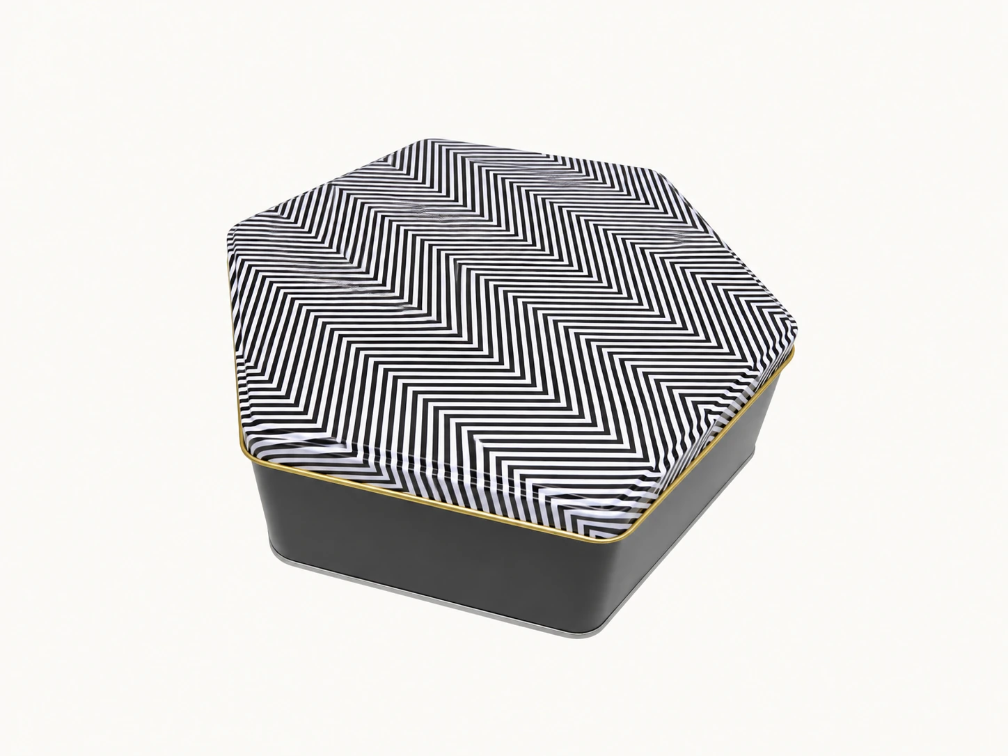 Large Hexagonal Tin for Gift & Food Presentation