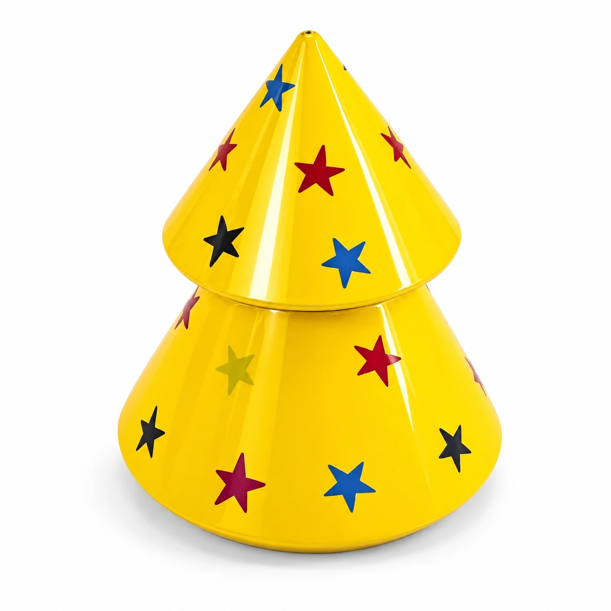 Yellow Cone Christmas Tree Tin