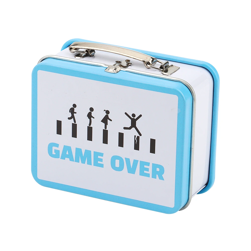 Game-Themed Metal Suitcase Tin for Collectibles & Promotions