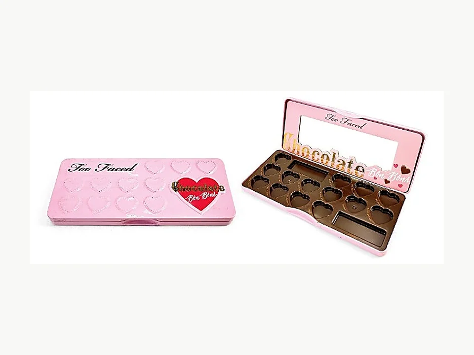 Slim chocolate tin with fitted insert